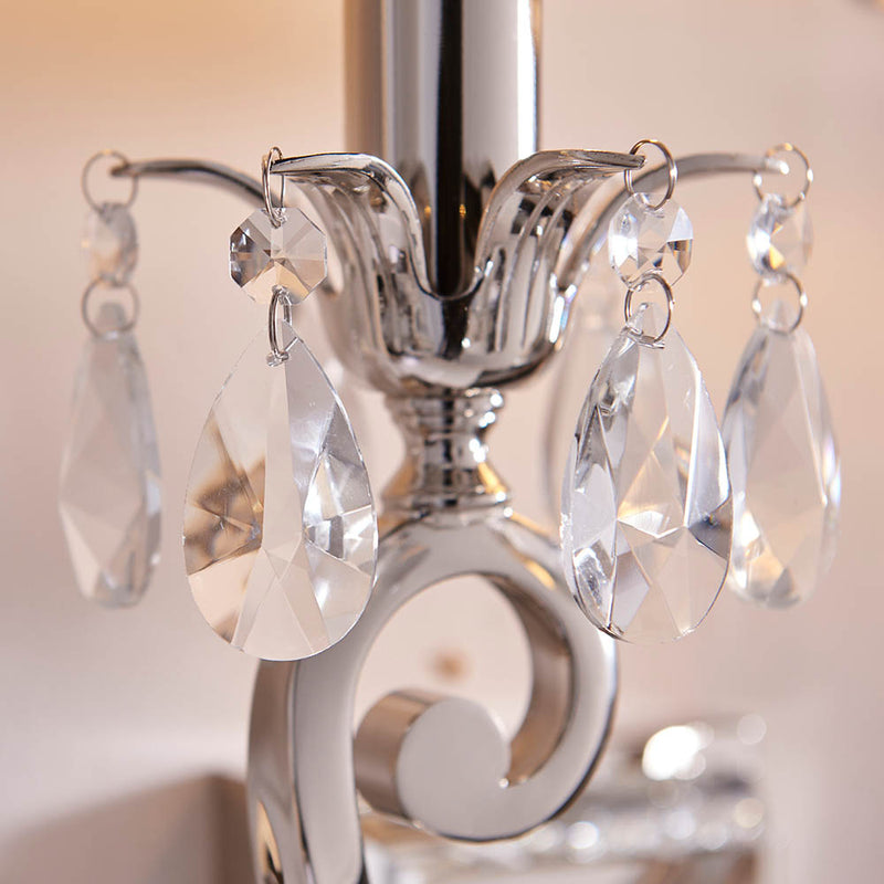 Oksana 2 Light Wall Light in Polished Nickel