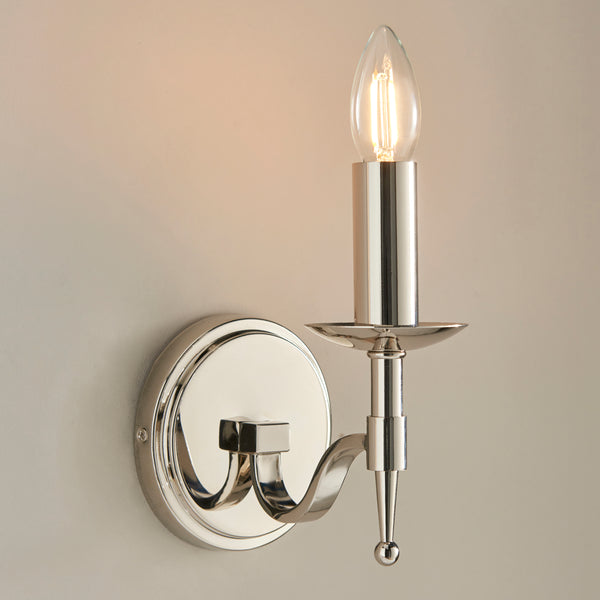 Interiors 1900 Stanford 1 Light Wall Light Polished Nickel