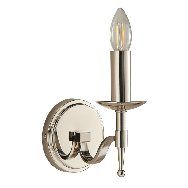 Stanford 1 Light Wall Light in Polished Nickel