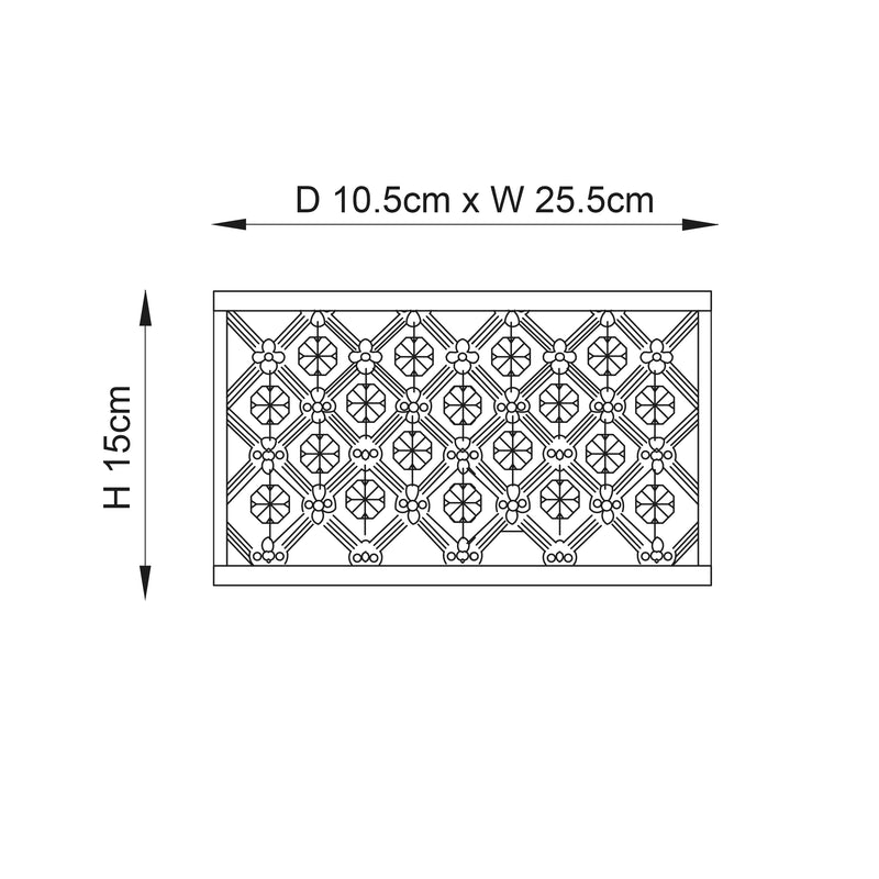 Hudson 2 Light Wall Fitting in Antique Brass with Clear Crystal Beads