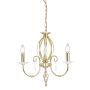 Elstead Aegean 3 Light Chandelier - Polished Nickel