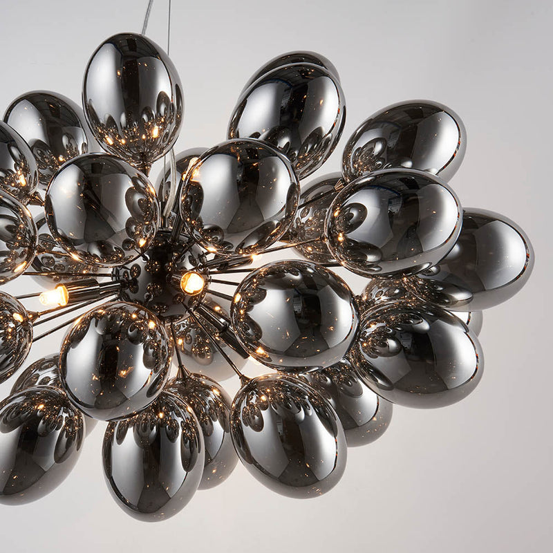 Endon Infinity 8 Light 80124 Chandelier With Dark Chrome Glass Shades