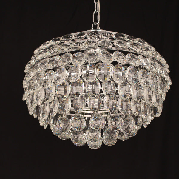 Impex Adaliz CF311201/04/CH Medium 4 Light K9 Crystal Pendant In Polished Chrome