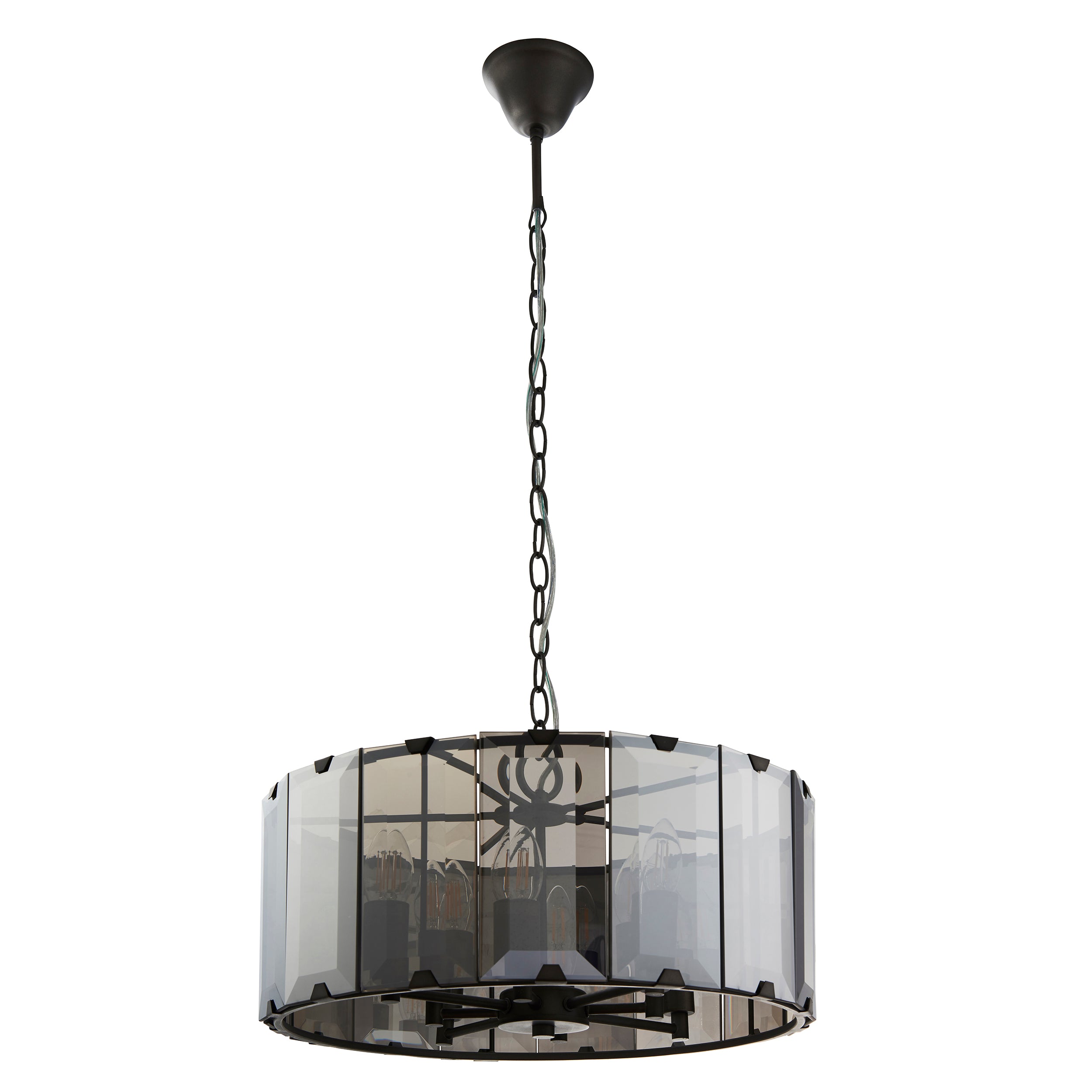 Black drum deals light chandelier