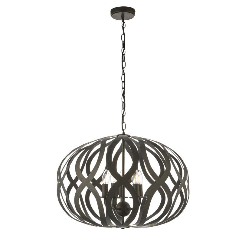 Endon Sirolo 5 Light 81752 Antique Globe Chandelier